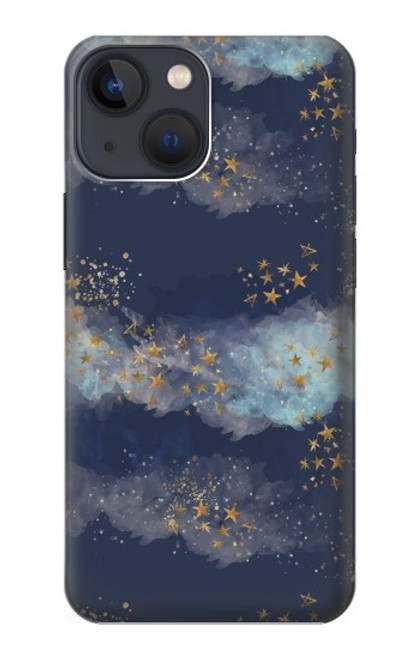 W3364 Gold Star Sky Hard Case and Leather Flip Case For iPhone 13 mini