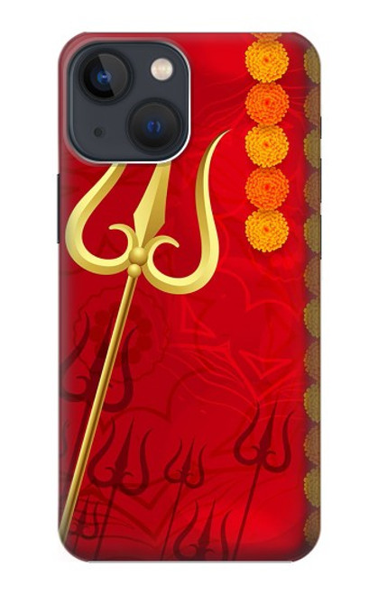 W3788 Shiv Trishul Hard Case and Leather Flip Case For iPhone 13 mini