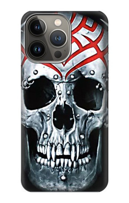 W0223 Vampire Skull Tattoo Hard Case and Leather Flip Case For iPhone 13 Pro Max