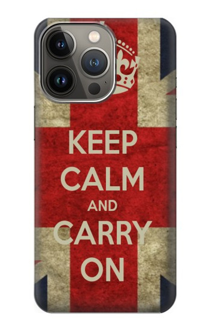 W0674 Keep Calm and Carry On Hard Case and Leather Flip Case For iPhone 13 Pro Max