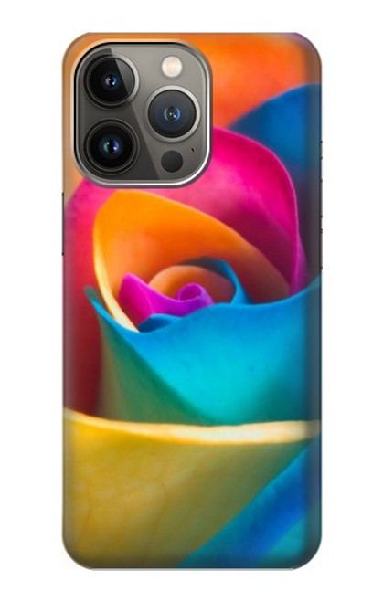 W1671 Rainbow Colorful Rose Hard Case and Leather Flip Case For iPhone 13 Pro Max