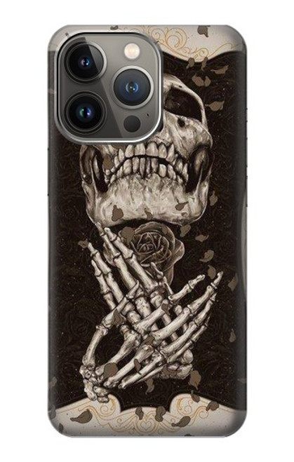 W1676 Skull Rose Hard Case and Leather Flip Case For iPhone 13 Pro Max