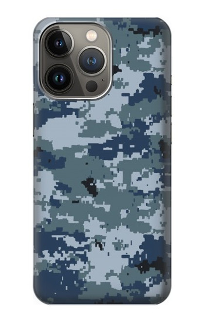 W2346 Navy Camo Camouflage Graphic Hard Case and Leather Flip Case For iPhone 13 Pro Max