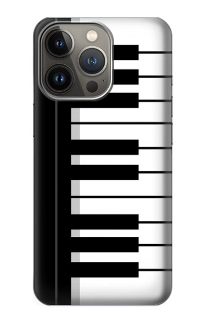 W3078 Black and White Piano Keyboard Hard Case and Leather Flip Case For iPhone 13 Pro Max