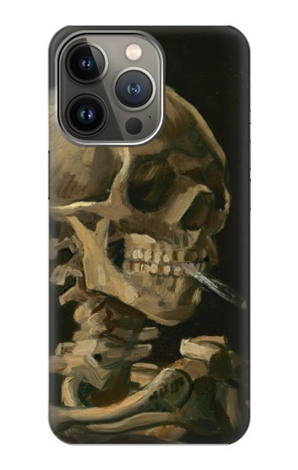 W3358 Vincent Van Gogh Skeleton Cigarette Hard Case and Leather Flip Case For iPhone 13 Pro Max