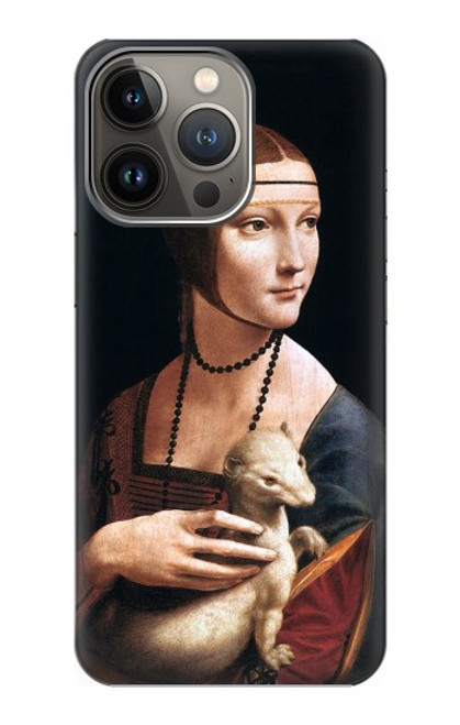 W3471 Lady Ermine Leonardo da Vinci Hard Case and Leather Flip Case For iPhone 13 Pro Max