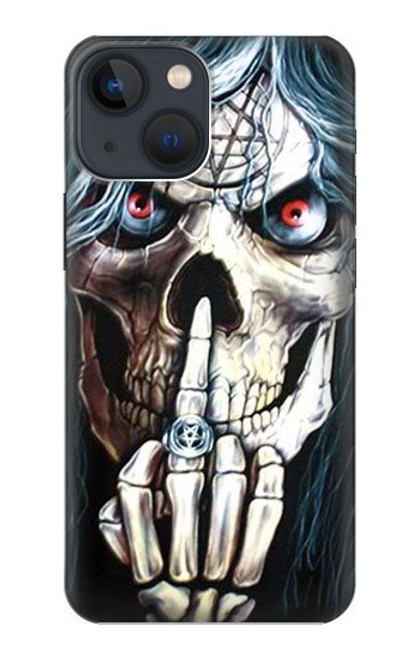 W0222 Skull Pentagram Hard Case and Leather Flip Case For iPhone 13