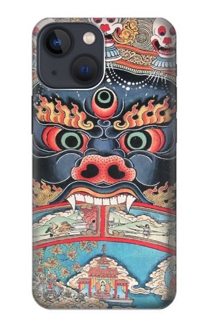 W0572 Tibet Art Hard Case and Leather Flip Case For iPhone 13