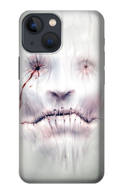 W0884 Horror Face Hard Case and Leather Flip Case For iPhone 13