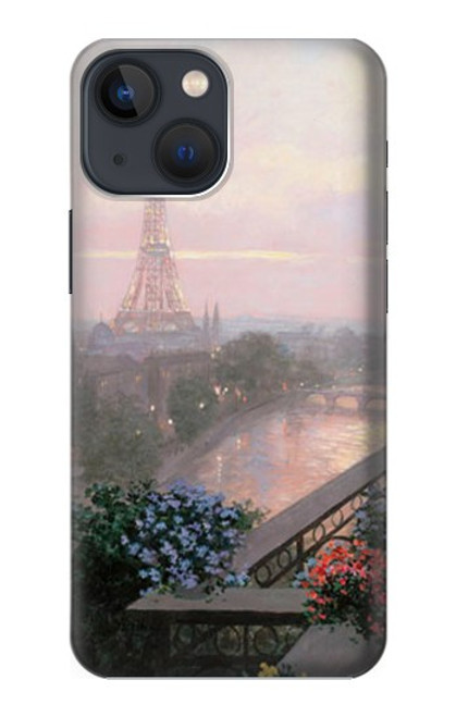 W1443 Terrace in Paris Eifel Hard Case and Leather Flip Case For iPhone 13