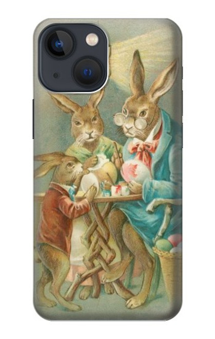 W3164 Easter Rabbit Family Hard Case and Leather Flip Case For iPhone 13