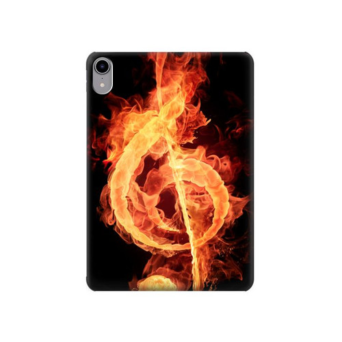 W0493 Music Note Burn Tablet Hard Case For iPad mini 6, iPad mini (2021)