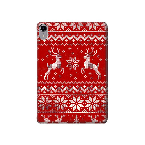 W2835 Christmas Reindeer Knitted Pattern Tablet Hard Case For iPad mini 6, iPad mini (2021)