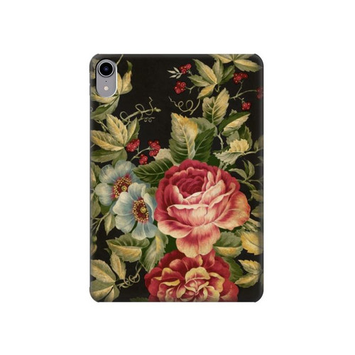 W3013 Vintage Antique Roses Tablet Hard Case For iPad mini 6, iPad mini (2021)