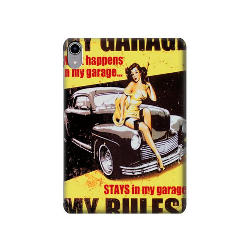 W3198 My Garage Pinup Girl Tablet Hard Case For iPad mini 6, iPad mini (2021)