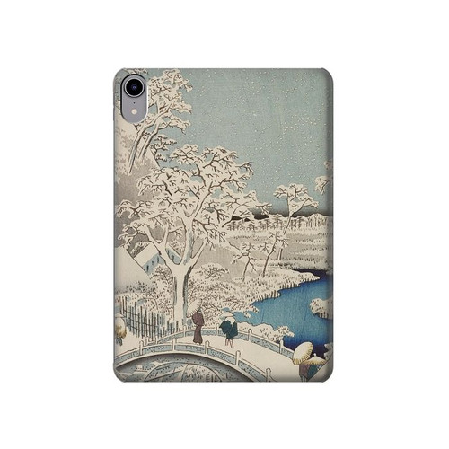 W3350 Utagawa Hiroshige Drum Bridge Yuhi Hill in Meguro Tablet Hard Case For iPad mini 6, iPad mini (2021)