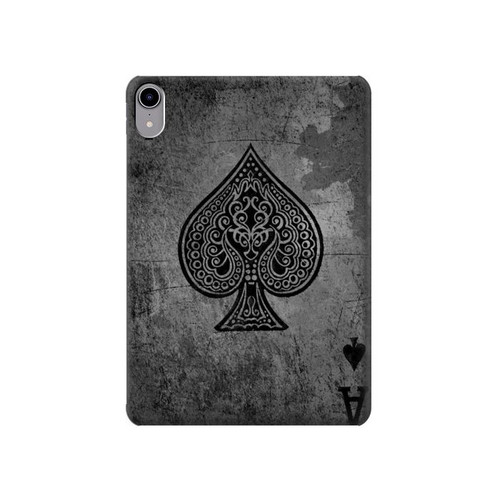 W3446 Black Ace Spade Tablet Hard Case For iPad mini 6, iPad mini (2021)