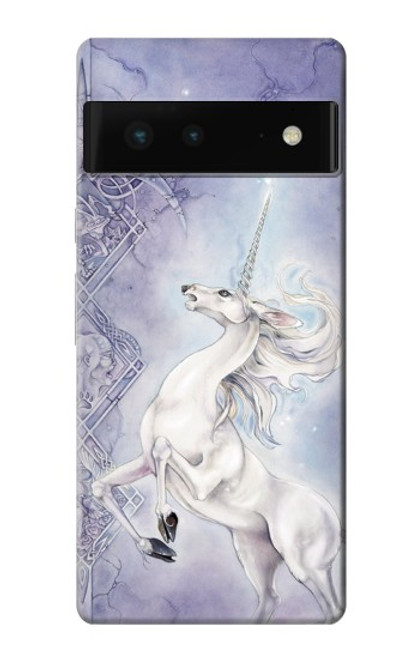 W1134 White Horse Unicorn Hard Case and Leather Flip Case For Google Pixel 6