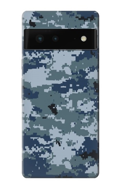 W2346 Navy Camo Camouflage Graphic Hard Case and Leather Flip Case For Google Pixel 6