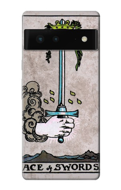 W2482 Tarot Card Ace of Swords Hard Case and Leather Flip Case For Google Pixel 6