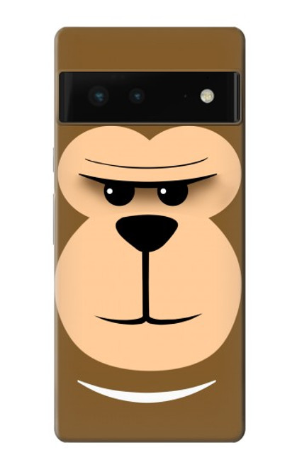 W2721 Cute Grumpy Monkey Cartoon Hard Case and Leather Flip Case For Google Pixel 6