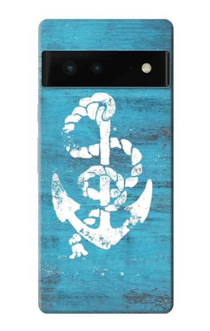 W3053 Marine Anchor Blue Hard Case and Leather Flip Case For Google Pixel 6