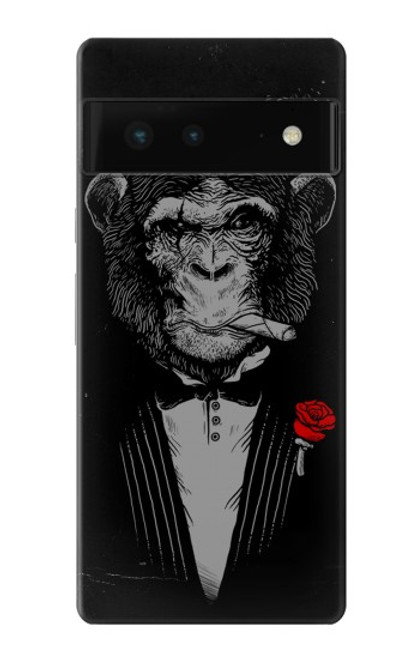 W3167 Funny Monkey God Father Hard Case and Leather Flip Case For Google Pixel 6