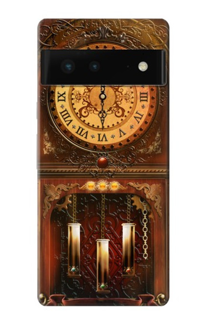 W3174 Grandfather Clock Hard Case and Leather Flip Case For Google Pixel 6