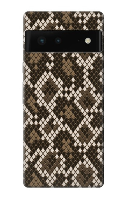 W3389 Seamless Snake Skin Pattern Graphic Hard Case and Leather Flip Case For Google Pixel 6