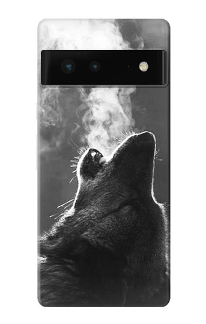 W3505 Wolf Howling Hard Case and Leather Flip Case For Google Pixel 6