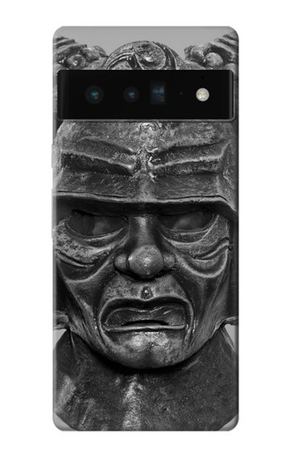 W1827 Japan Samurai Helmet Hard Case and Leather Flip Case For Google Pixel 6 Pro