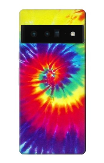 W2884 Tie Dye Swirl Color Hard Case and Leather Flip Case For Google Pixel 6 Pro