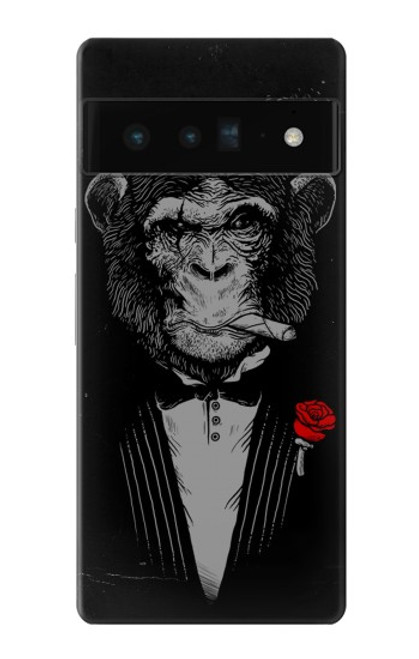 W3167 Funny Monkey God Father Hard Case and Leather Flip Case For Google Pixel 6 Pro