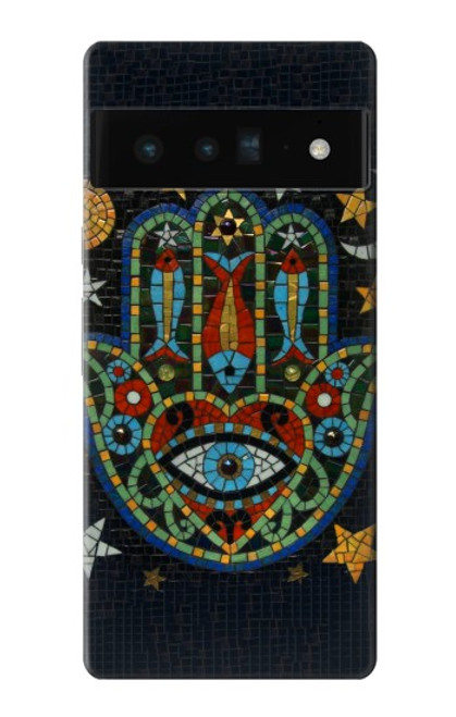 W3175 Hamsa Hand Mosaics Hard Case and Leather Flip Case For Google Pixel 6 Pro