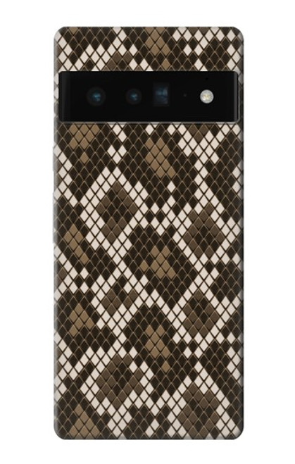 W3389 Seamless Snake Skin Pattern Graphic Hard Case and Leather Flip Case For Google Pixel 6 Pro