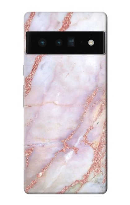 W3482 Soft Pink Marble Graphic Print Hard Case and Leather Flip Case For Google Pixel 6 Pro