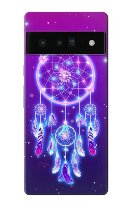 W3484 Cute Galaxy Dream Catcher Hard Case and Leather Flip Case For Google Pixel 6 Pro