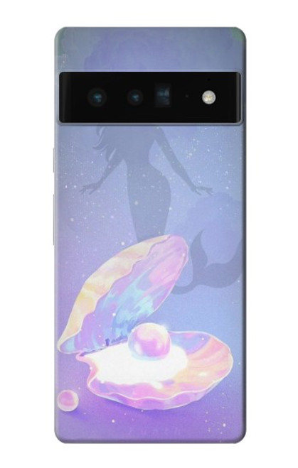 W3823 Beauty Pearl Mermaid Hard Case and Leather Flip Case For Google Pixel 6 Pro