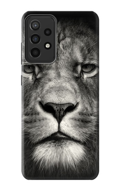 W1352 Lion Face Hard Case and Leather Flip Case For Samsung Galaxy A52s 5G