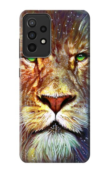 W1354 Lion Hard Case and Leather Flip Case For Samsung Galaxy A52s 5G