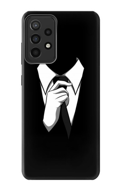 W1591 Anonymous Man in Black Suit Hard Case and Leather Flip Case For Samsung Galaxy A52s 5G