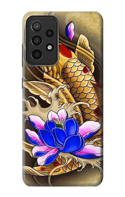 W1604 Carp Koi Fish Japanese Tattoo Hard Case and Leather Flip Case For Samsung Galaxy A52s 5G