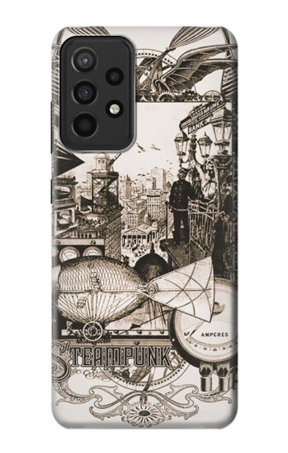 W1681 Steampunk Drawing Hard Case and Leather Flip Case For Samsung Galaxy A52s 5G
