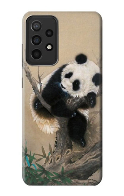 W2210 Panda Fluffy Art Painting Hard Case and Leather Flip Case For Samsung Galaxy A52s 5G