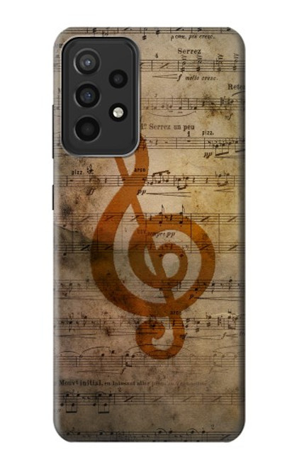 W2368 Sheet Music Notes Hard Case and Leather Flip Case For Samsung Galaxy A52s 5G