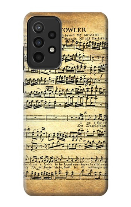 W2667 The Fowler Mozart Music Sheet Hard Case and Leather Flip Case For Samsung Galaxy A52s 5G