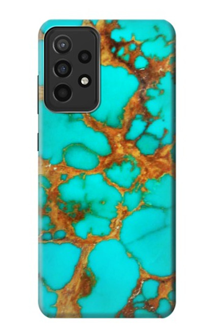 W2688 Aqua Copper Turquoise Gemstone Graphic Hard Case and Leather Flip Case For Samsung Galaxy A52s 5G