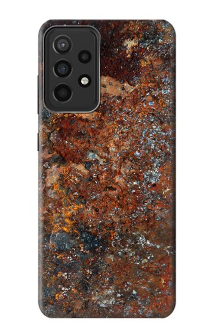 W2714 Rust Steel Texture Graphic Printed Hard Case and Leather Flip Case For Samsung Galaxy A52s 5G