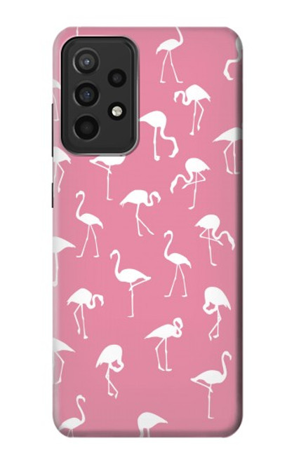 W2858 Pink Flamingo Pattern Hard Case and Leather Flip Case For Samsung Galaxy A52s 5G