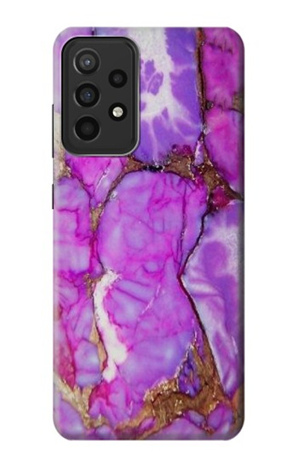 W2907 Purple Turquoise Stone Hard Case and Leather Flip Case For Samsung Galaxy A52s 5G